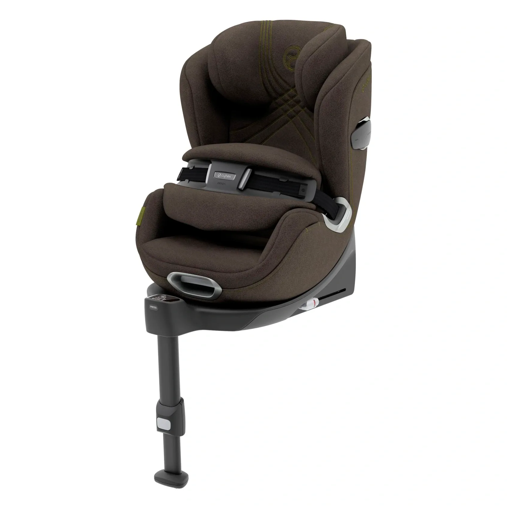 Автокресло Cybex Anoris T i-Size цвета Khaki Green на базе с упором в пол