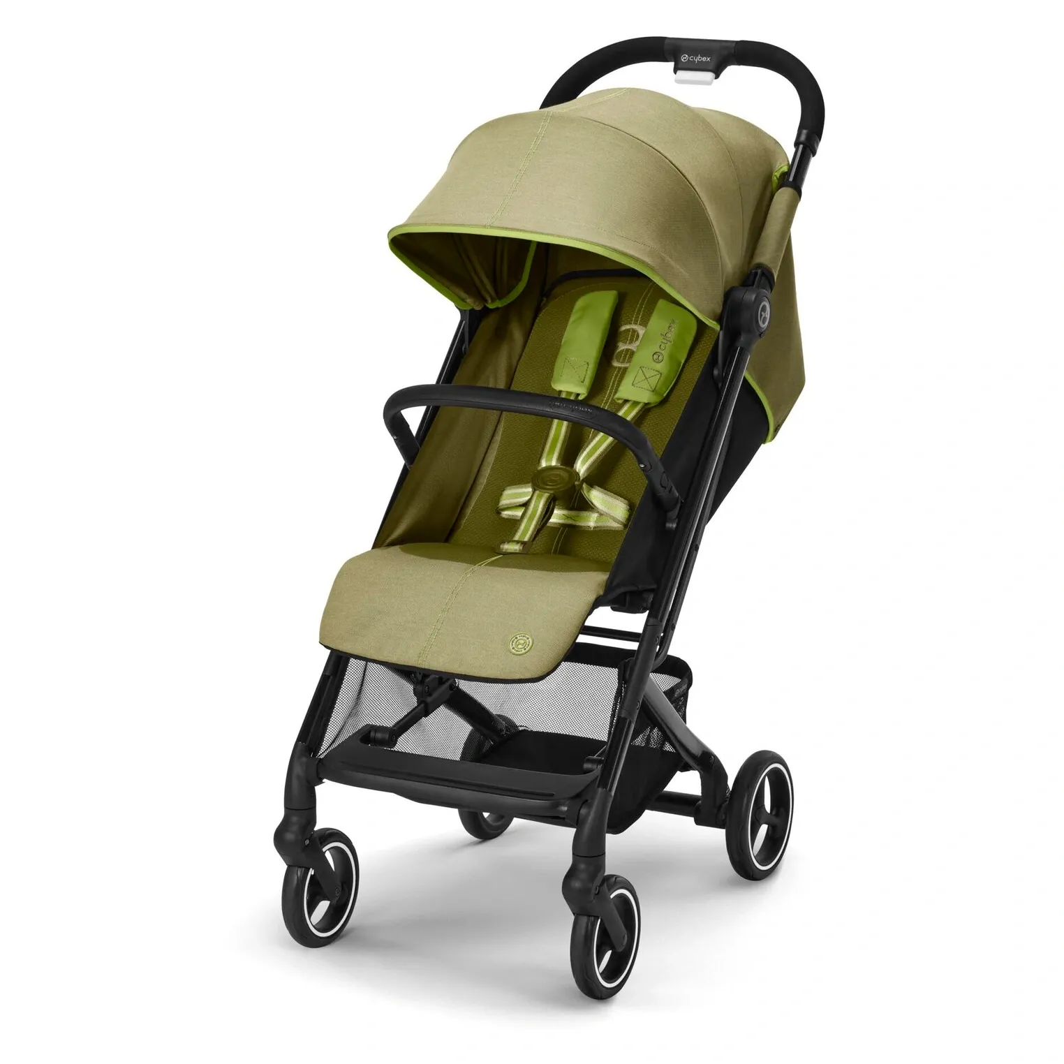 Cybex Beezy оливкового цвета на чёрном шасси