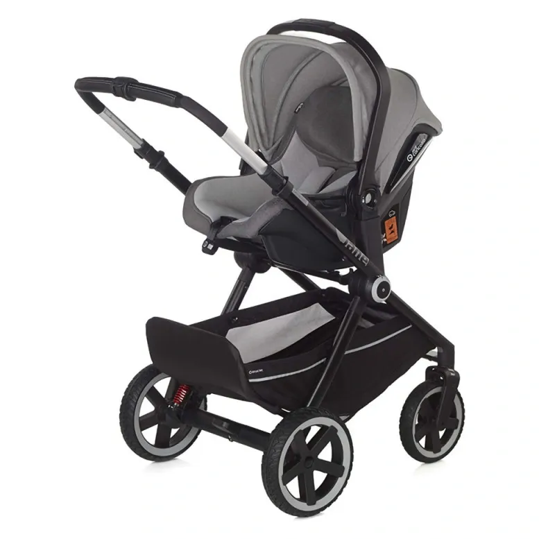 Коляска Jané Crosslight-3 Trio с автокреслом Koos iSize R1, серый меланж