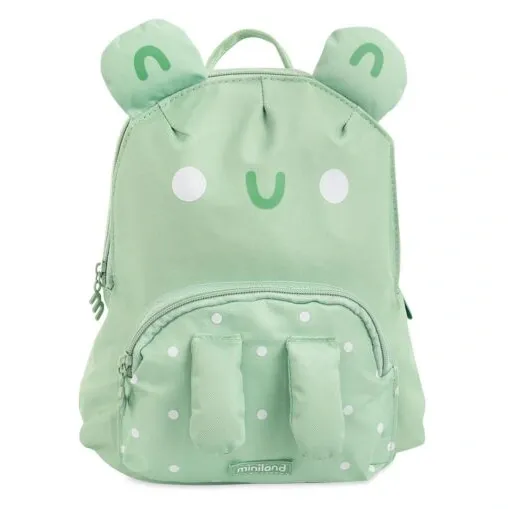 Термо-рюкзак Miniland Ecothermibag Kid в форме лягушонка мятного цвета