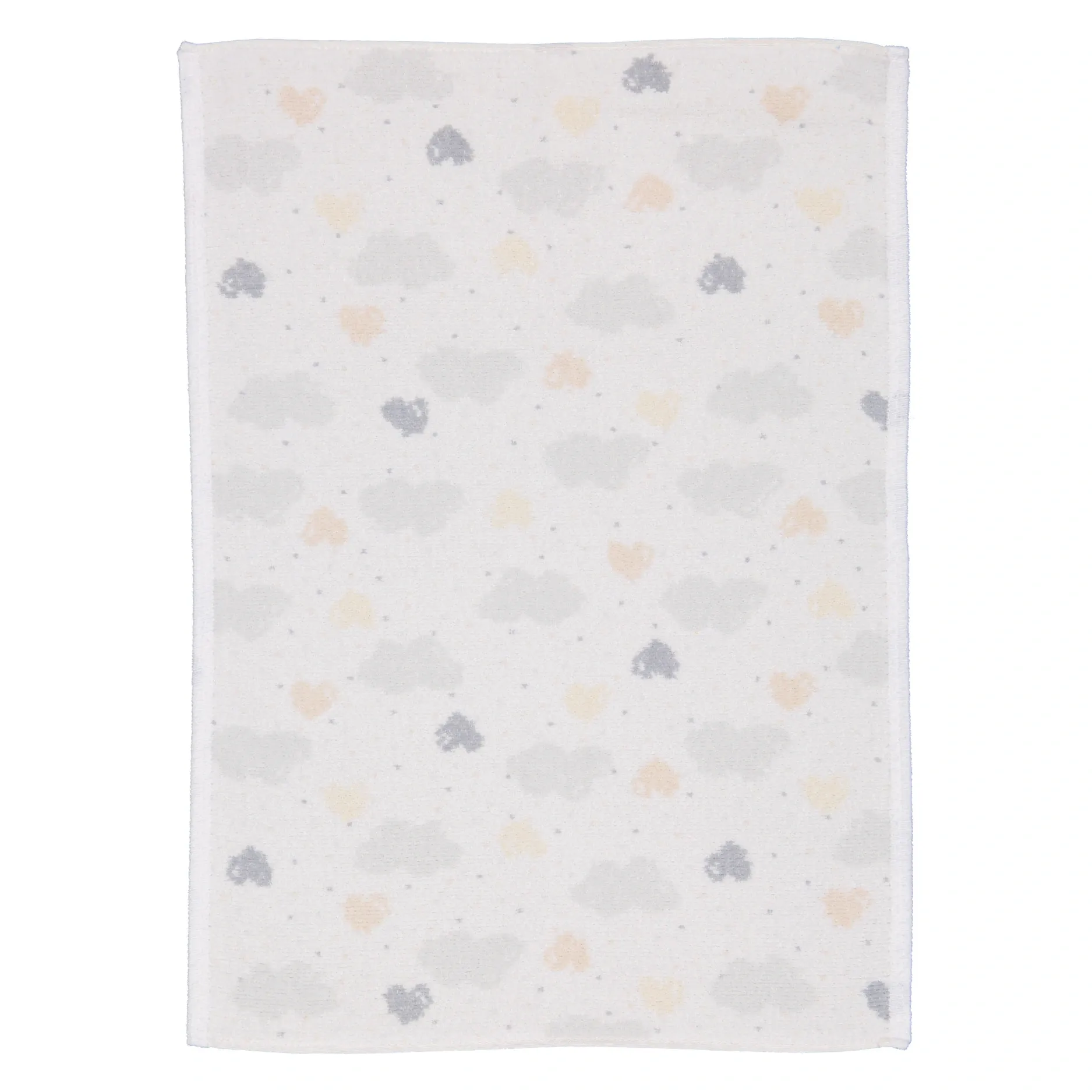 Детское полотенце Feiler Lovely Sky 37×50 см с рисунком облаков и сердечек, белое