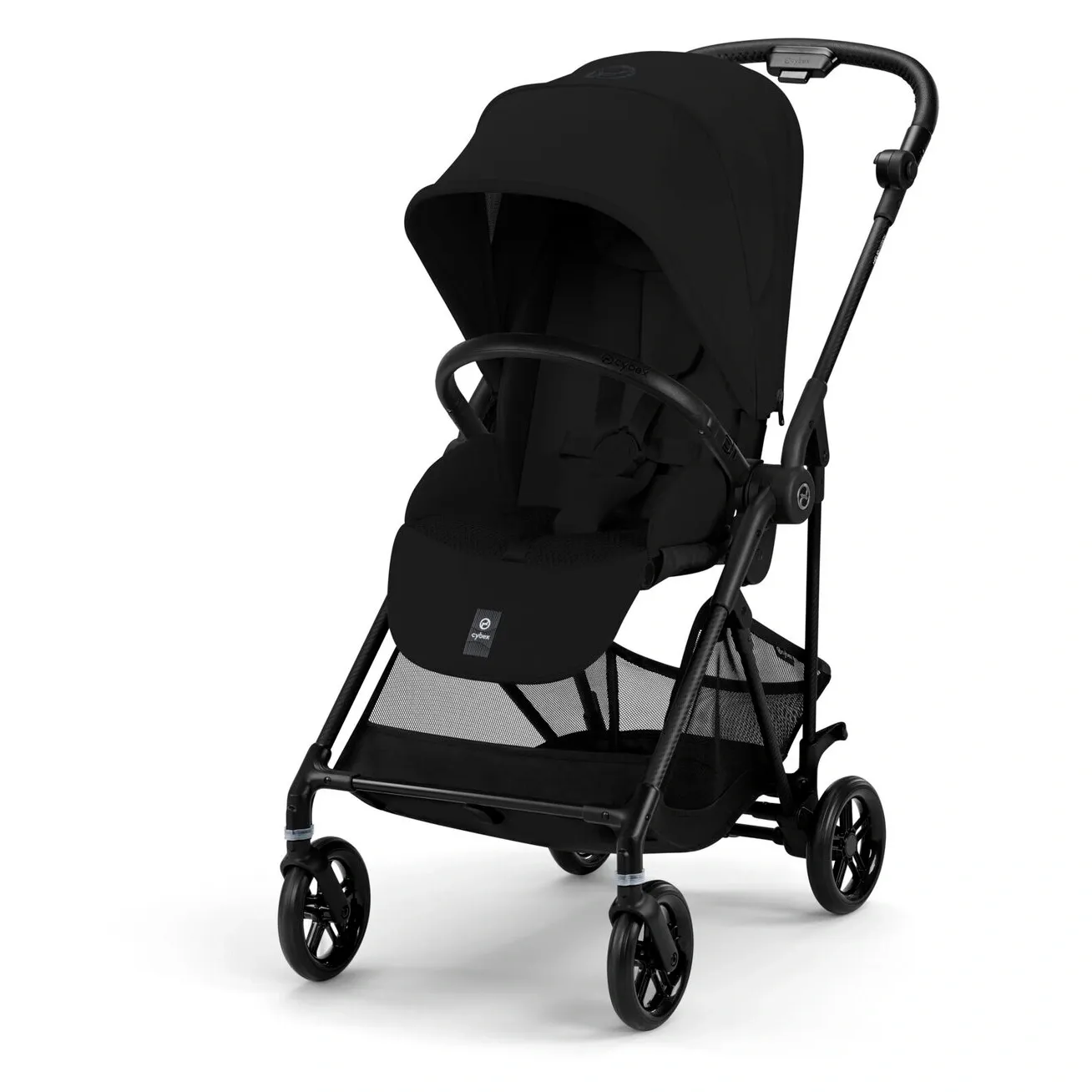 Cybex Melio полностью чёрного цвета на карбоновой раме