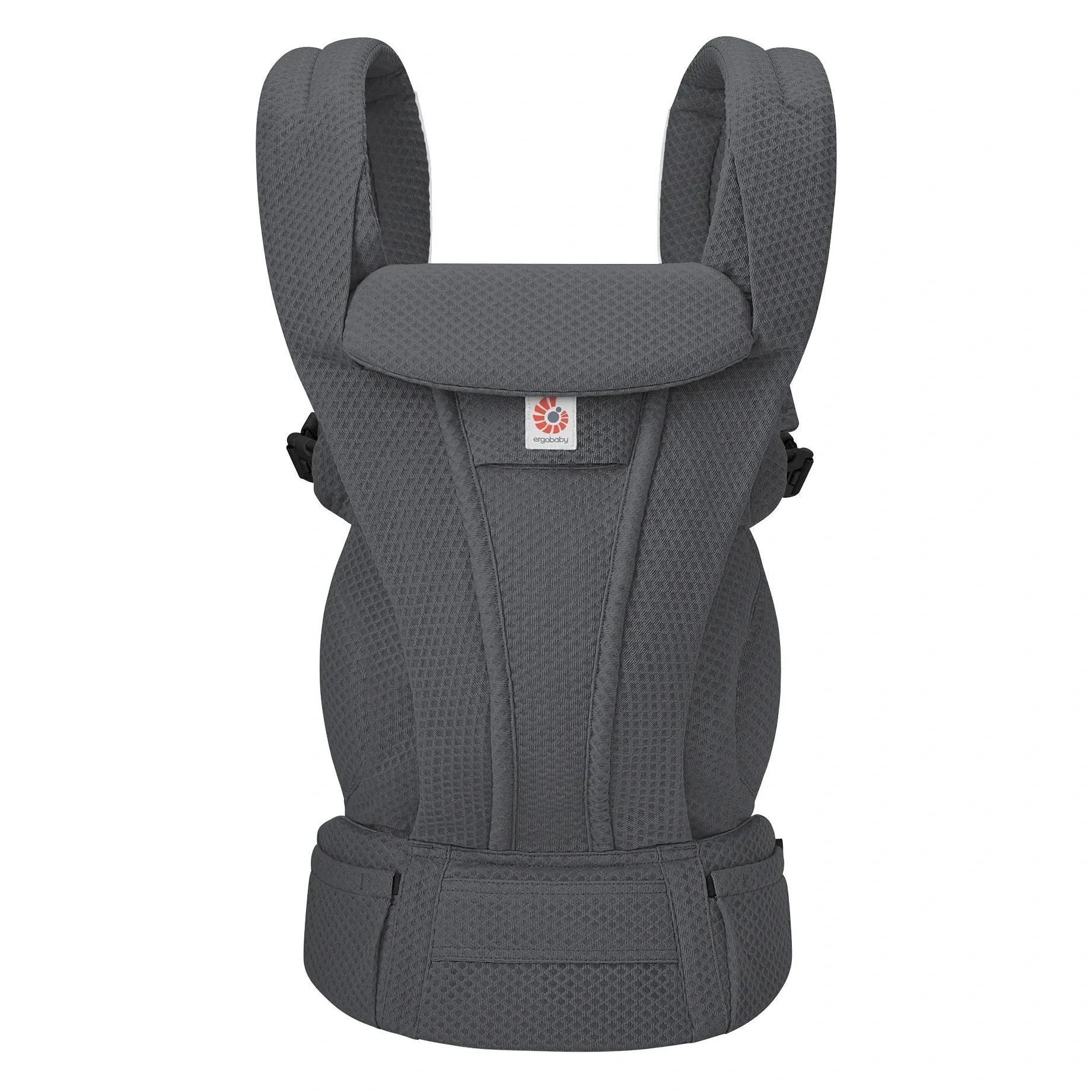 Переноска Ergobaby Omni Deluxe Mesh цвета Graphite Grey, вид спереди