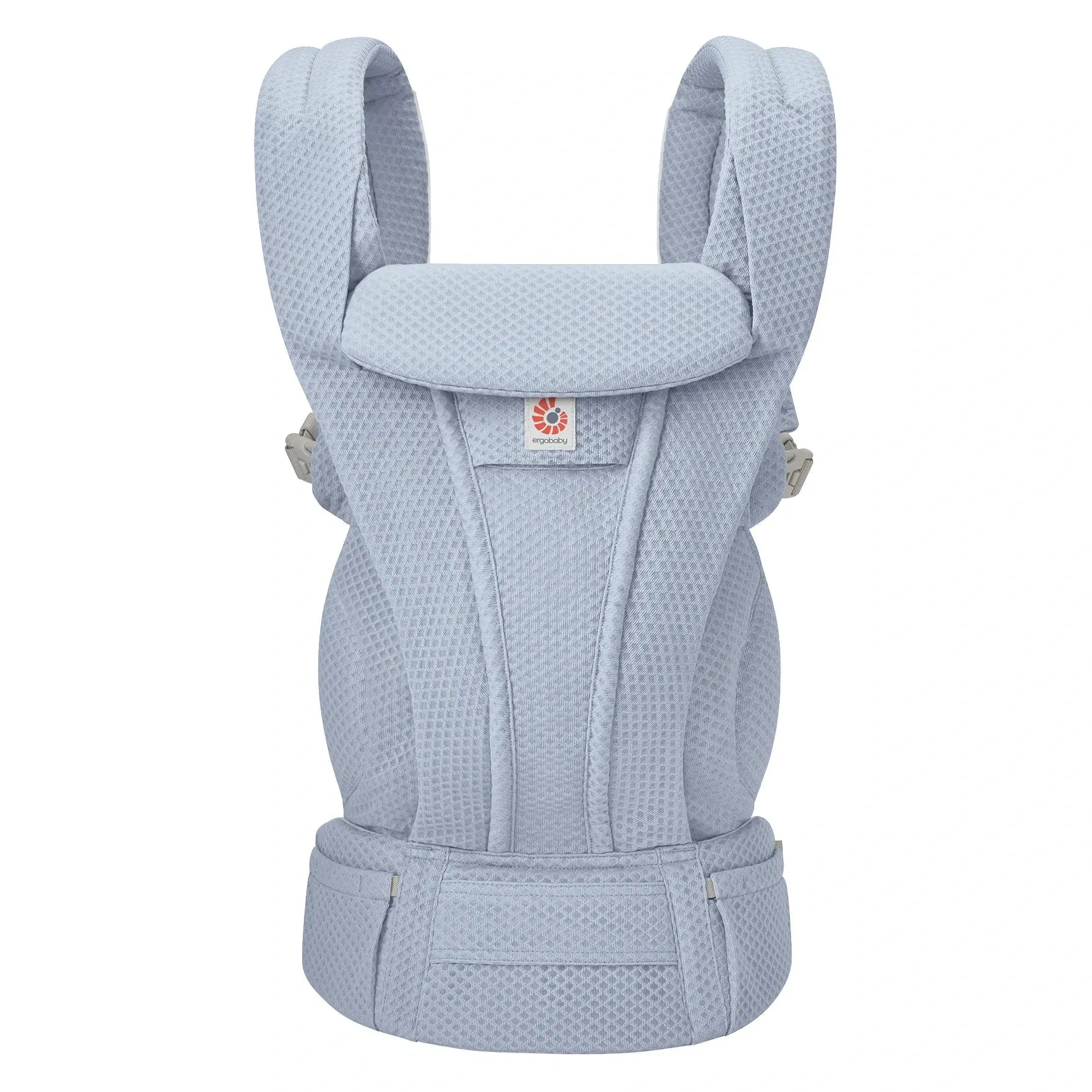 Переноска Ergobaby Omni Deluxe Mesh цвета Serene Blue, вид спереди