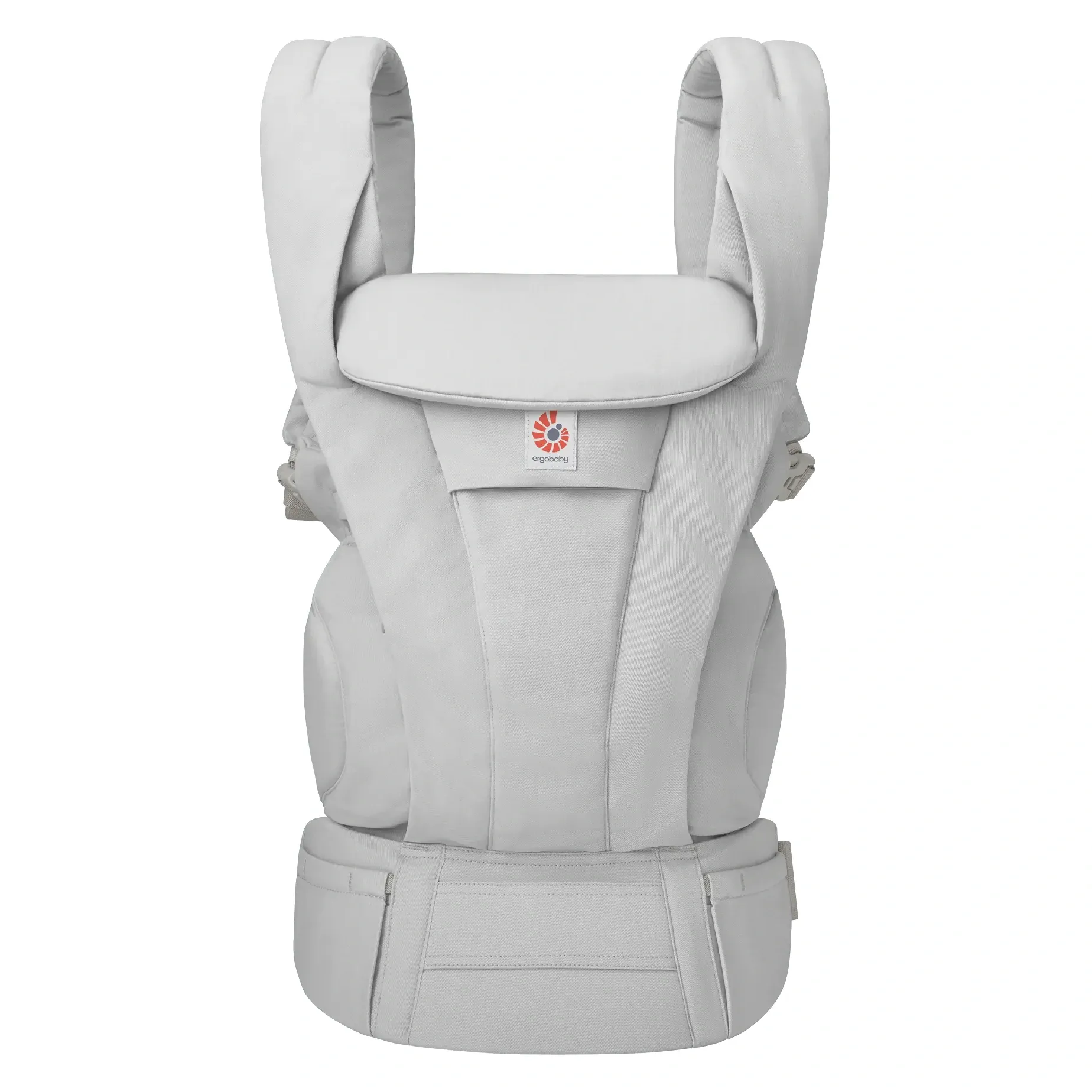 Переноска Ergobaby Omni Deluxe из хлопка цвета Pearl Grey, вид спереди