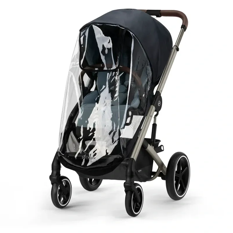 Прозрачный дождевик Cybex, надетый на прогулочный блок Balios S Lux