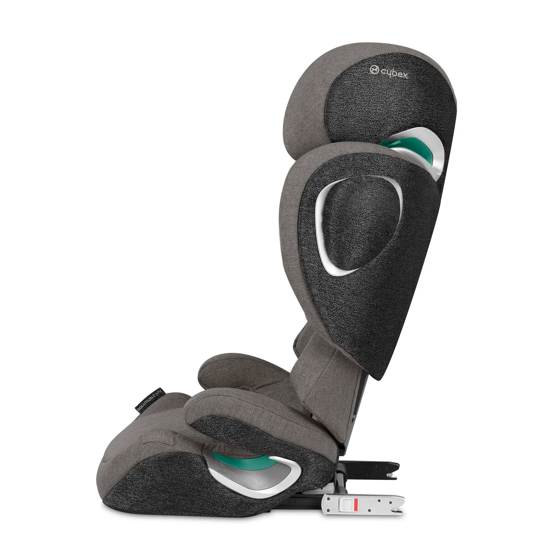 Бустер Cybex Solution Z i-Fix Plus в отделке Soho Grey — более тёмный и холодный оттенок серого, чем меланж